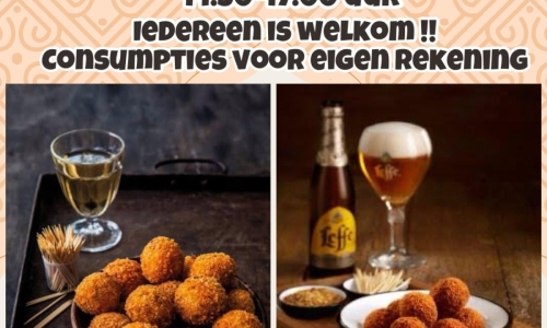 Buiten is het nat en fris, kom gezellig naar de Zomerpleinmiddagborrel!!