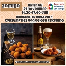 Buiten is het nat en fris, kom gezellig naar de Zomerpleinmiddagborrel!!