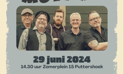 Zaterdag 29 juni van 14.30 - 16.00 uur De band MÔTWAT, Nederlandstalige muziek met een stevige blues sound.